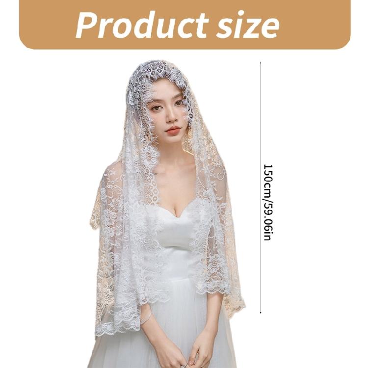Indoor Outdoor Wedding Veils Breathable Lace Tulle Special Occasion Veils  for Bachelorettes Party