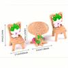 3pcs Miniature Table and Chair Set, Suitable for Toy Houses, Micro Landscapes and Art Decorations, Fairy Garden Accessories