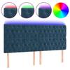 VidaXL LED Headboard Bedroom Furniture Double Bed Accessory Head of Bed Frame Interior Dark Blue 3122830