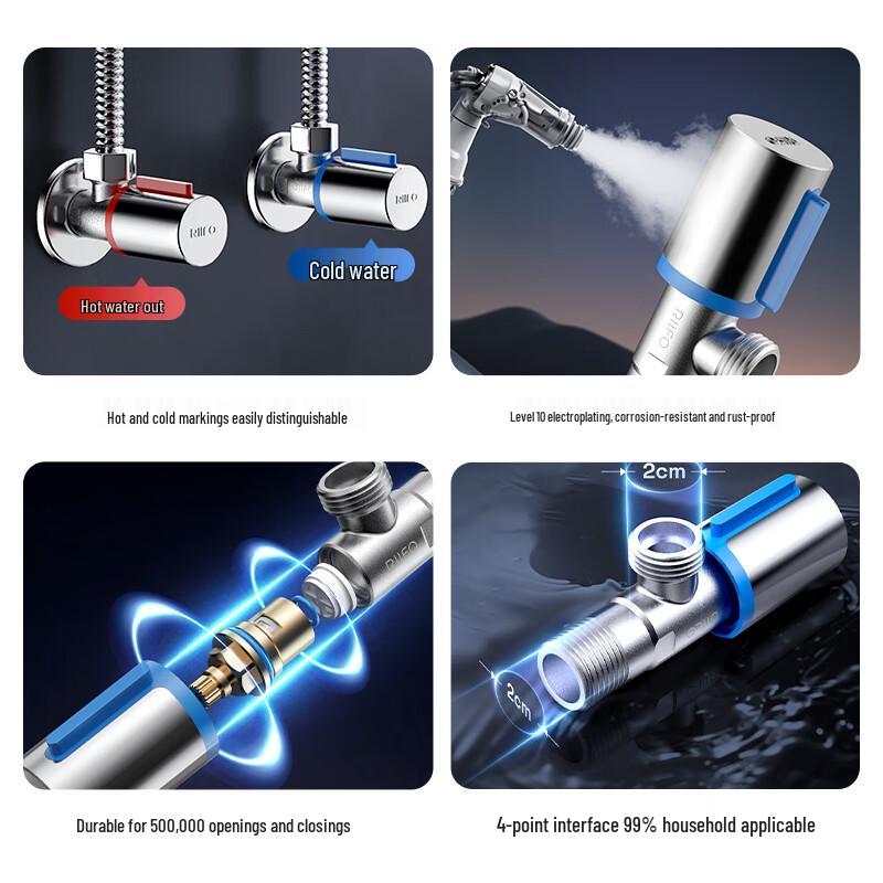 Rifeng 59 Brass Plated Angle Stop Valve