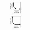 L Shaped Shower Curtain Rail Stainless Steel Anti-Slip Rubber Pads Retractable Rod Metal Surface No Drilling Corner Shower Rail