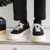 Casual trendy men's canvas shoes Minimalist and comfortable style Office School Outdoor Party Walking Men's Black Board Shoes