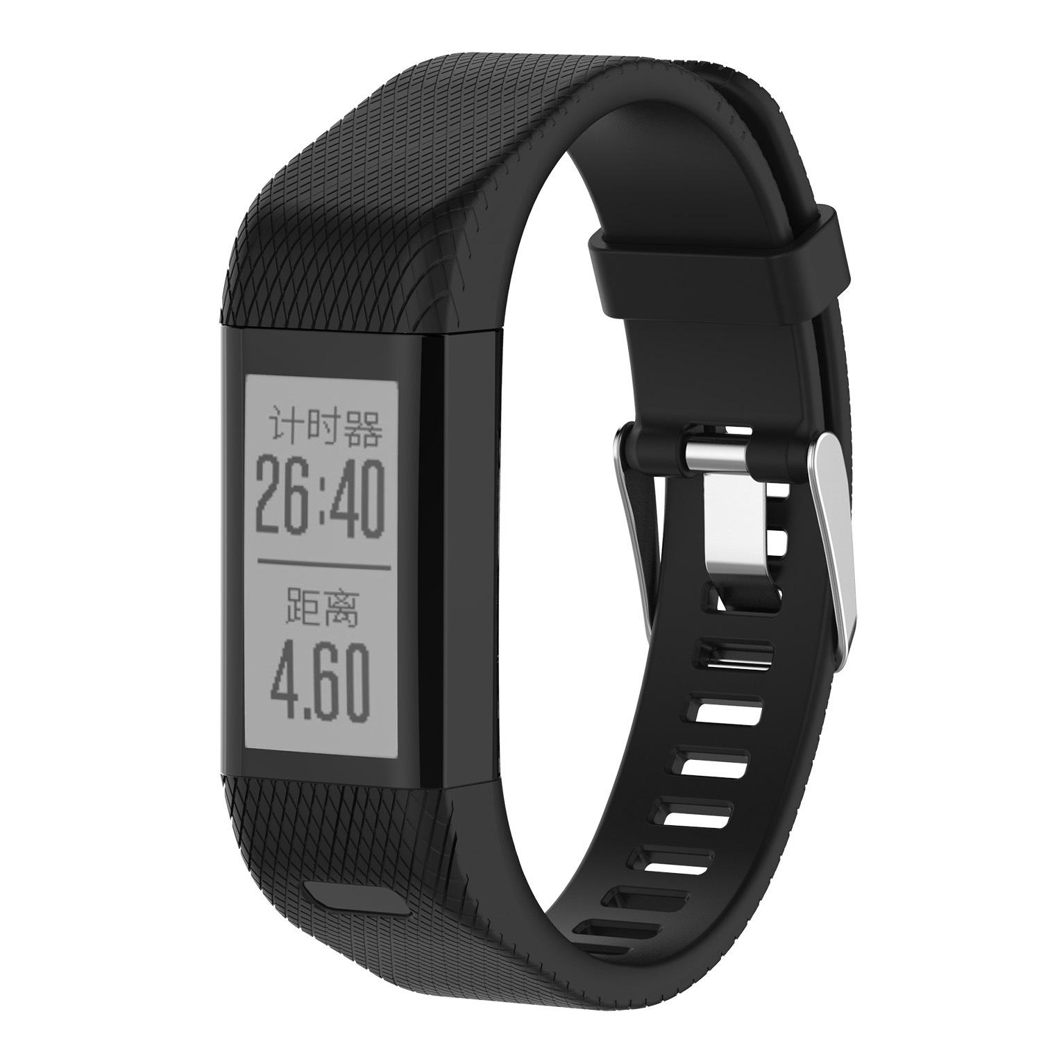 

For Garmin Vivosmart HR+/Approach X10/X40 Soft Silicone Watch Strap Wristband Replacement with Installation Tools Black