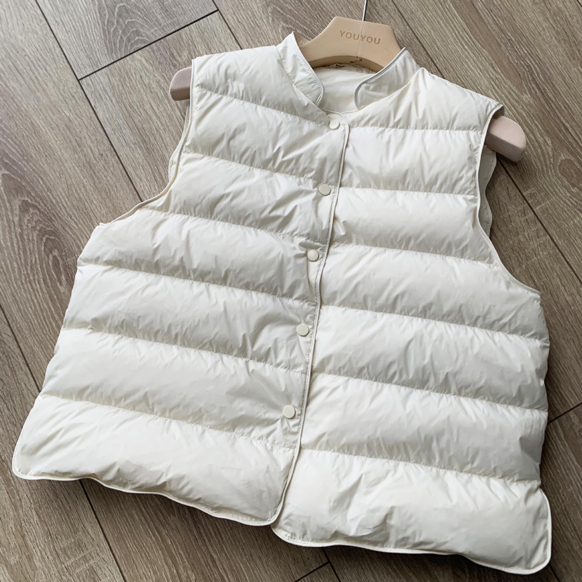 

Women s 95% White Duck Down Lightweight Vest - 2025 Autumn/Winter Casual Wear XL
