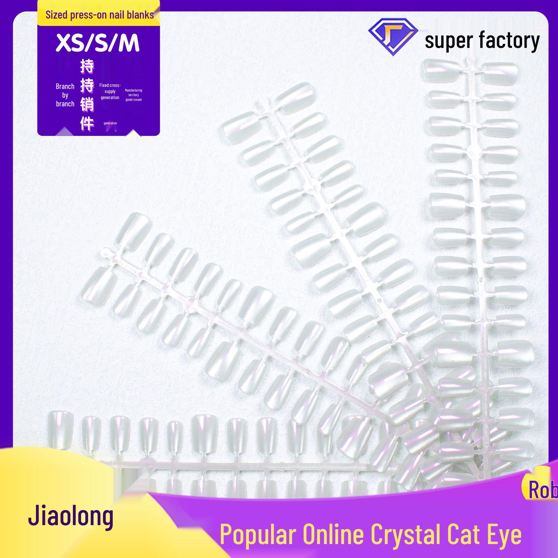 

Jiaolong Cat Eye Removable Nail Art Stickers - Wearable Nail Tips
