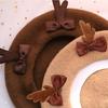 Trendy Cute Painter Hat Wool Beanie Hat Xmas Antler Beret Hat Wild for Christmas