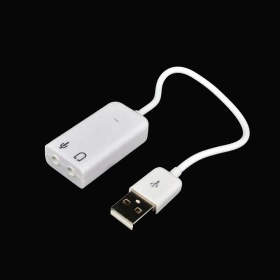 Portable 3D Virtual Network Audio Song Sound Card Adapter USB Channel with Cable