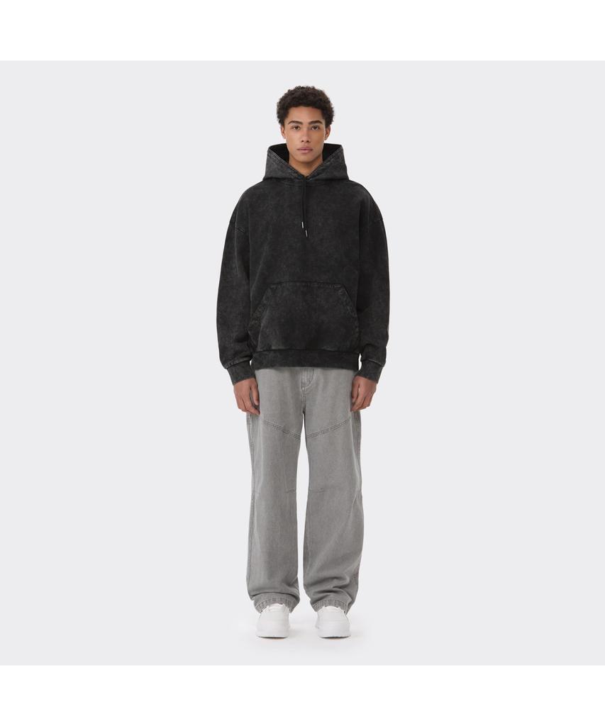 Keoseuuteommellou Gray Dyed Woven Layered Hoodie Cwtas26112Gyd