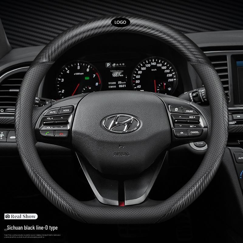 Hyundai Elantra, Sonata, ix25, Festa, Mingtu, ix35 Yue Dong Genuine Leather Steering Wheel Cover