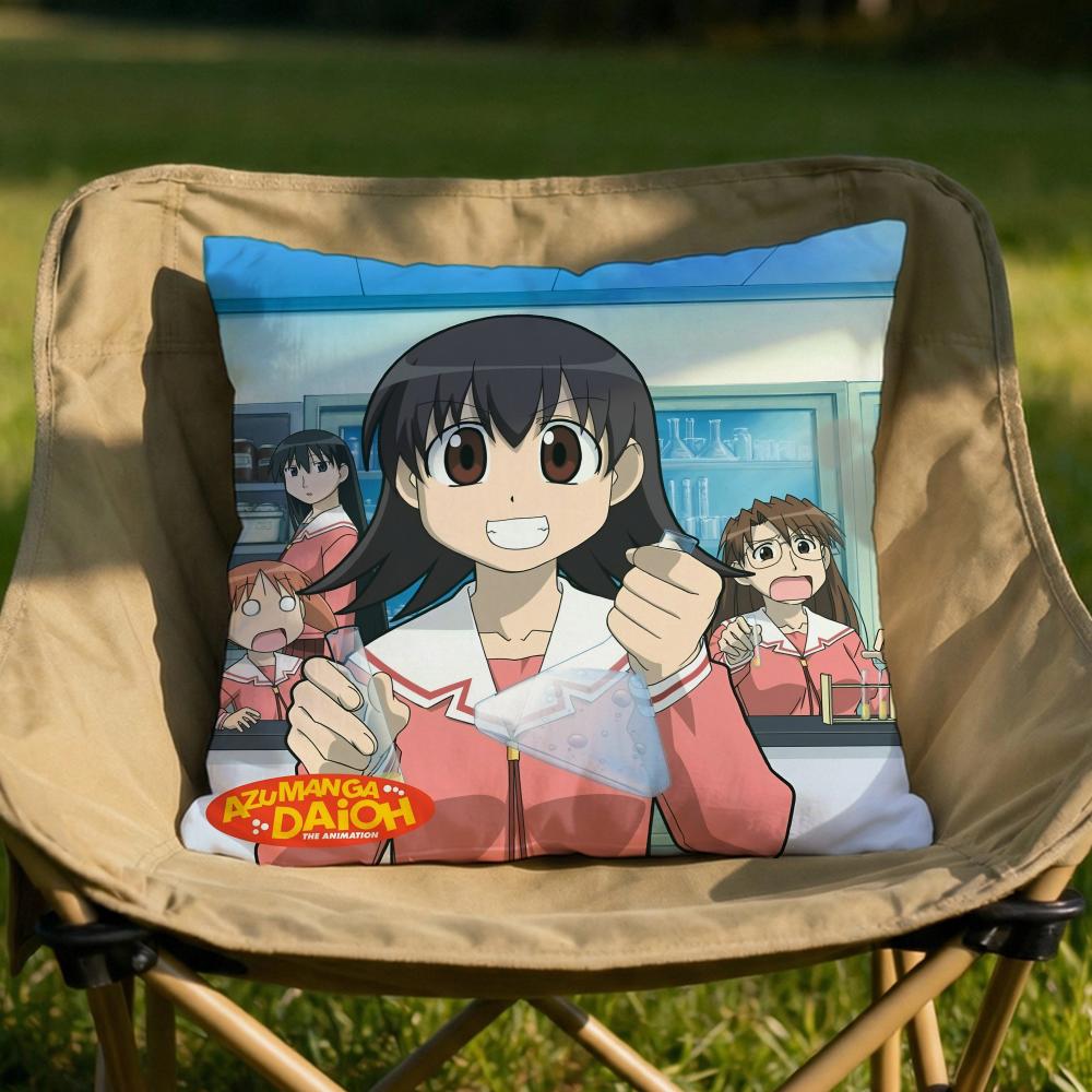 

Anime AAzumanga Daioh Cushion Cover Soft Reversible Durable Pillow Cover MultiScene Use for Home Car Daily Comfort 30x30cm