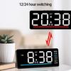 LED Display Clock Travel Sized Kids Room Nightlight Clock Quiet Bedroom Digital Clocks Perfect For Dorms Hotel