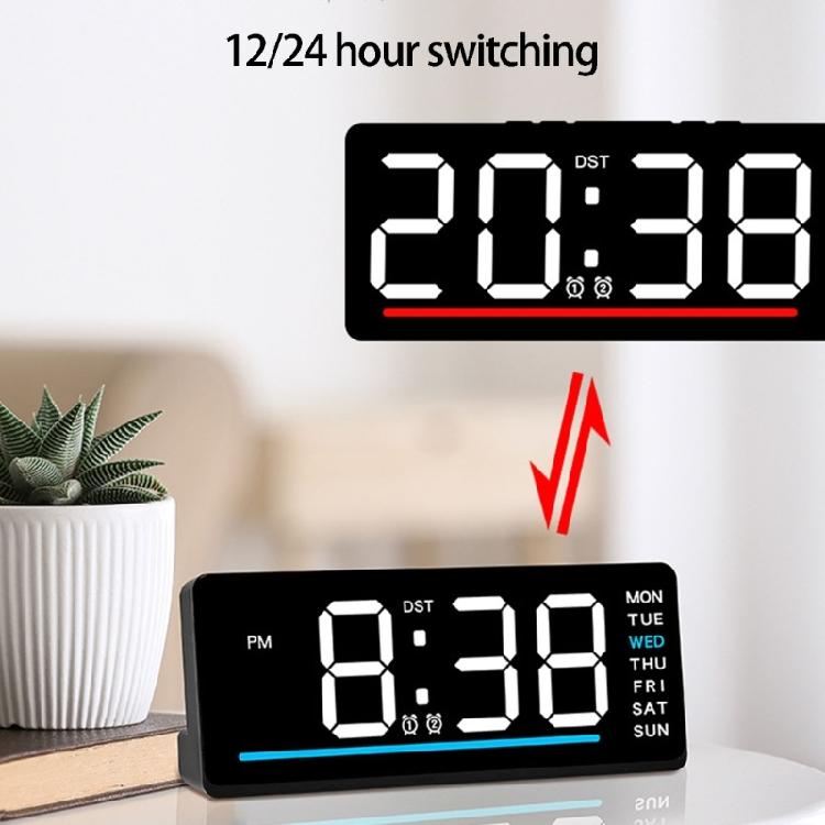 LED Display Clock Travel Sized Kids Room Nightlight Clock Quiet Bedroom Digital Clocks Perfect For Dorms Hotel