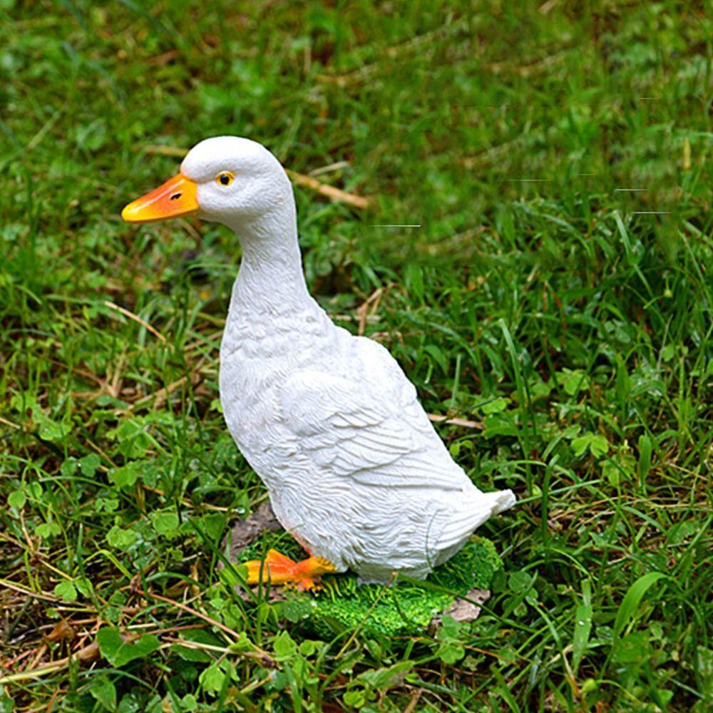 Statue Simulation Duck For Outdoor LIfelike Duck Model Resin Crafts Garden Decor Park Landscape