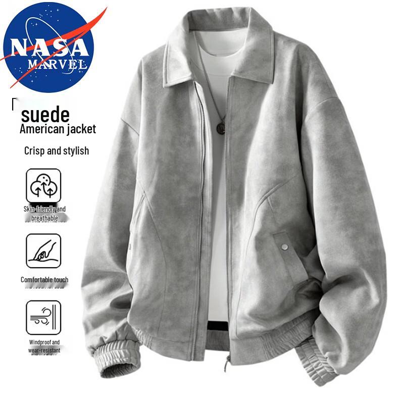 NASA MARVEL Herren Freizeitjacke aus Kunstwildleder