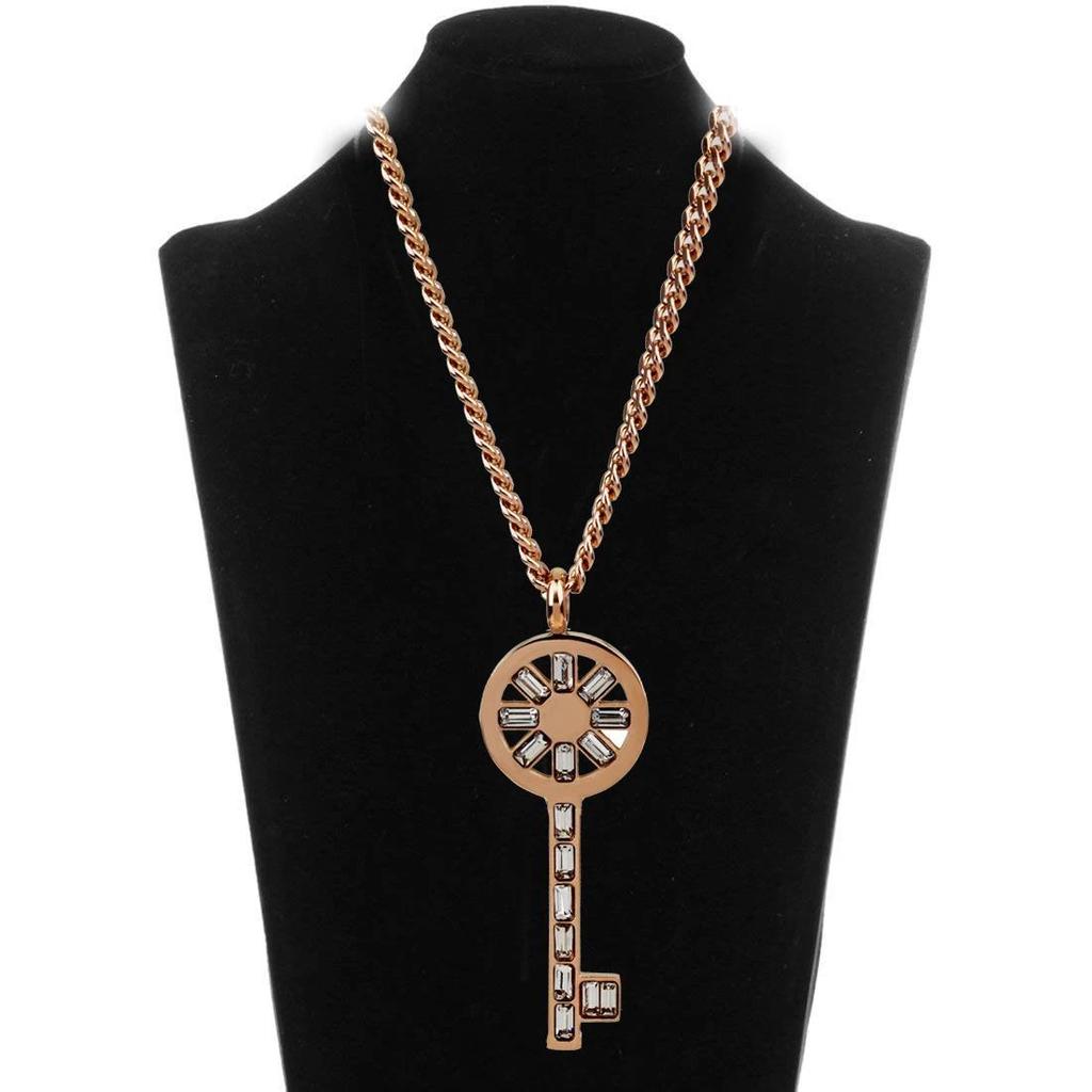 Pendentif Clé Romantique Ouvrez Votre Cœur Colliers en Acier Inoxydable pour Femmes Mode Coréenne Chaîne de Pull Clavicule Douce Sexy