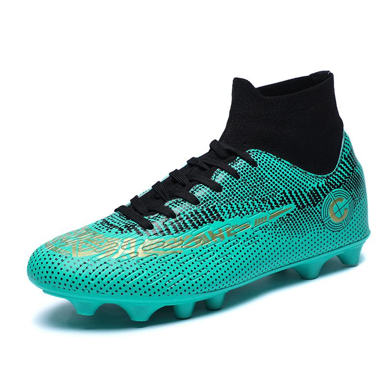Large size high-top football shoes men and women children long nails broken nails youth student competition flat training shoes