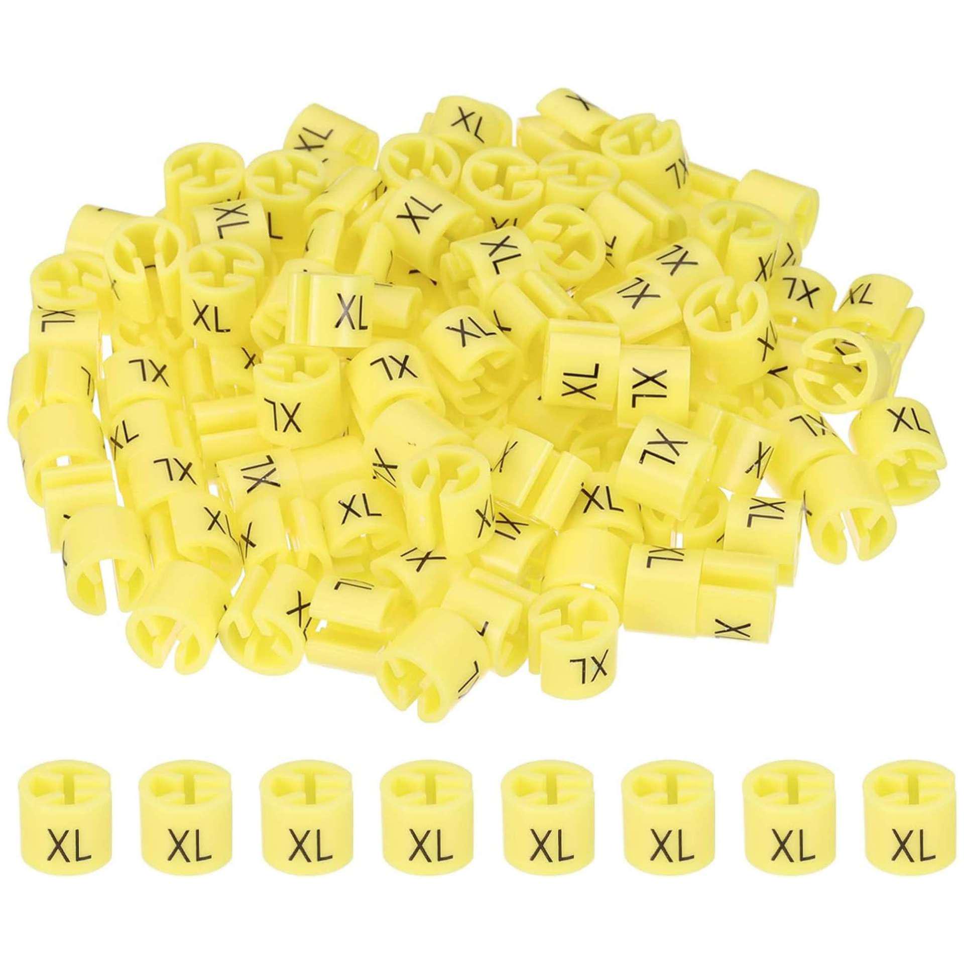 

Цветные круглые маркеры размеров для одежды - Пластиковые бирки для вешалок с буквенными размерами