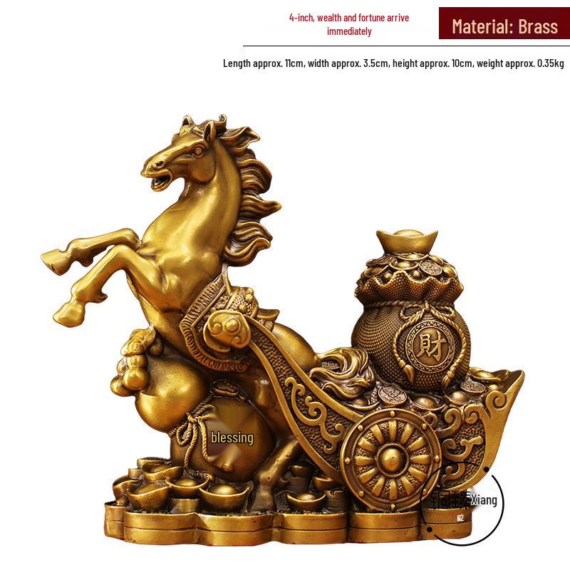 Copper Horse Figurine: Instant Wealth & Success for Home or Office Décor