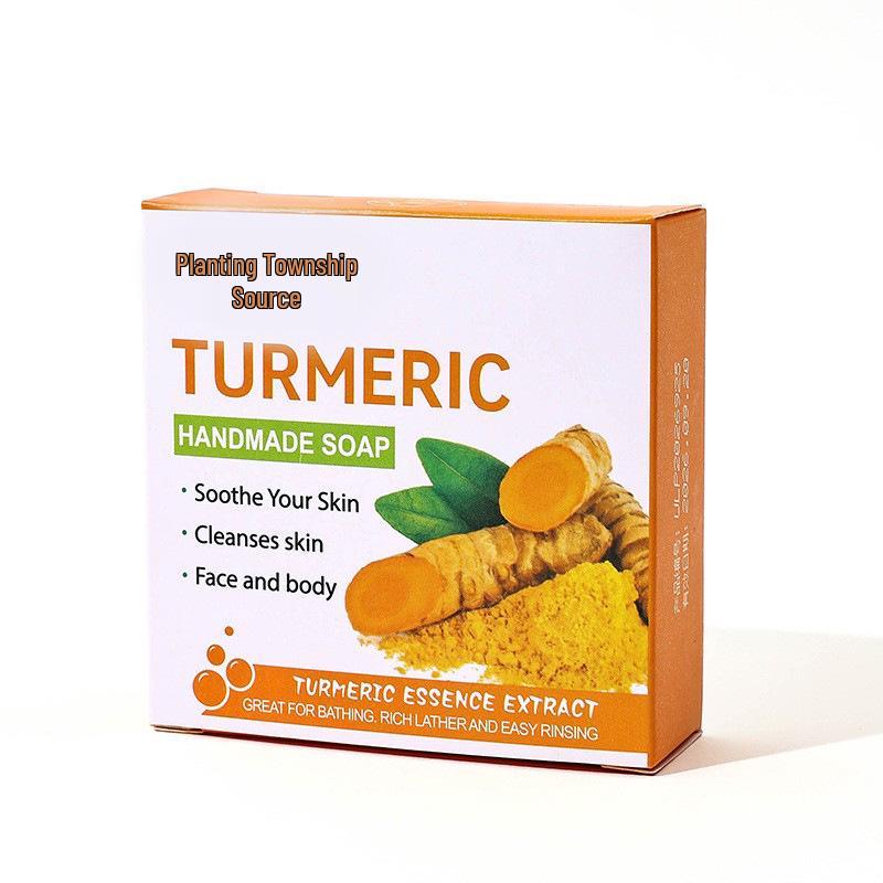 Handmade Turmeric Ginger Essential Oil Soap - Deep Cleansing & Moisturizing (80g)