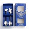 HANYANG Christmas Gift Small Spoon Snowman Spoon Scandinavian Style Cutlery Giveaway Spoon Gift Box Christmas Gift Box Gingerbread Spoon