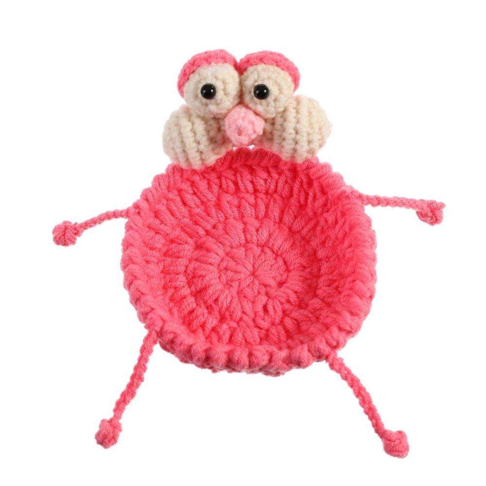 Non-Slip Crochet Animal Coaster Finished Cute Knitted Cup Mat Handwoven Coaster Coffee Cup