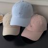 Cute Kitten Embroidered Baseball Cap Women's Thin Wide Brim Showing Face Small Hat Peaked Cap Summer Soft Top Versatile Tide