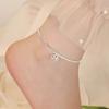 Summer Women's Trendy Light Luxury Minimalist Advanced Beaded Ankle Bracelet with Bells Foot Jewelry Anklet