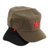Čína Čínská Bavlna Rudá Hvězda Unisex Vintage Armádní Čepice Vojenské Klobouky Patrolní Zelená Plochá