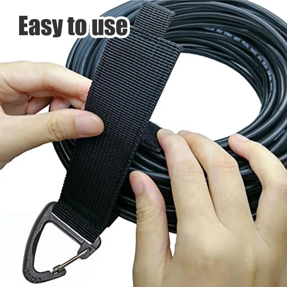 5PCS Cord Organizer Holder with Triangle Buckle Wire Manager Power Nylon Heavy Cord Management Storage Straps for Cable Hoses