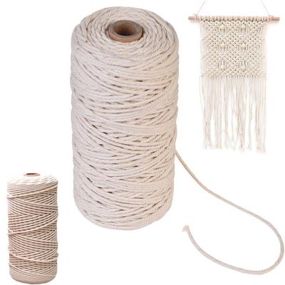 100m New Gift Packing Home Decor Sewing Cords DIY Rope 100% Natural Beige Cotton Twine String