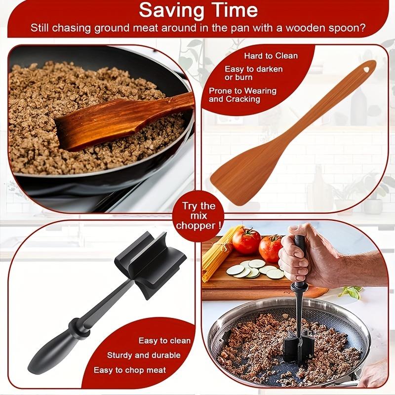 Tritacarne Manuale Tritacarne Schiacciapatate Resistente al Calore Tritacarne per Carne Tritata Utensile da Cucina Sicuro per Pentole Antiaderenti