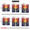 Set Of 2 Flat Printing Party Window Curtains Vibrant Heart Rainbow Balloons Digital Printed Polyester Drapes Birthday Made