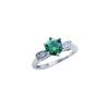 Jewelry Simulation Sapphire Ruby Bow Six-Claw Ring One Carat Emerald Ring Women