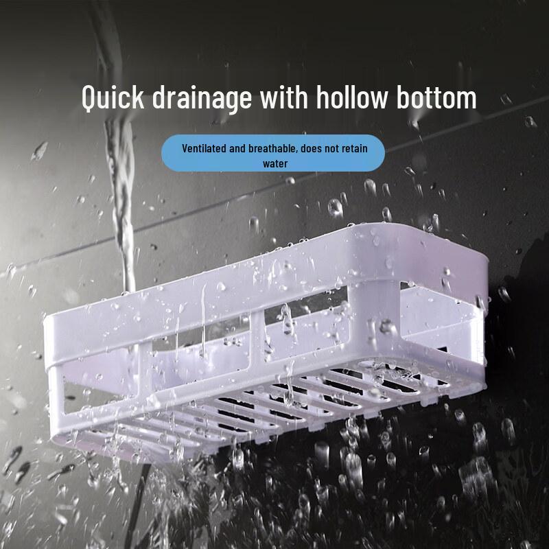 LIEI Suction Cup Wall-Mounted Bathroom Storage Shelf