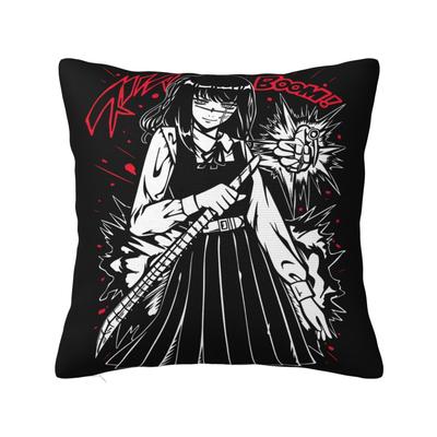 Yoru Chainsaw Man War Devil Square Pillow Covers Polyester Couch Makima Reze Cushion Cover Cool Decorative Pillow Cover 40*40