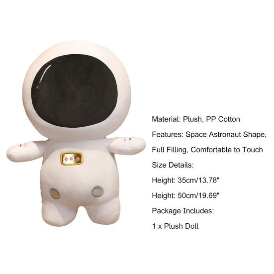 Plush Toy Ultra Soft Full Filling Birthday Gift Cute Cartoon Space Astronaut Stuffed Doll Throw Pillow for Boy