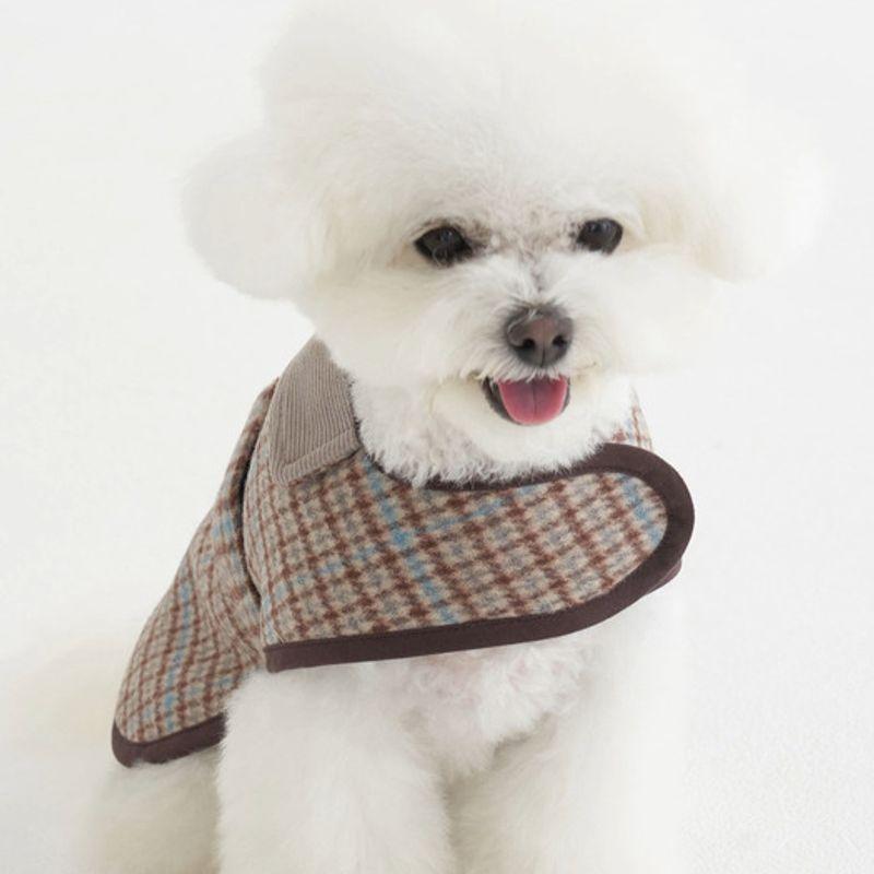 CROOKTHECHIHUAHUA Wool classic buckle jacket - oat pale blue