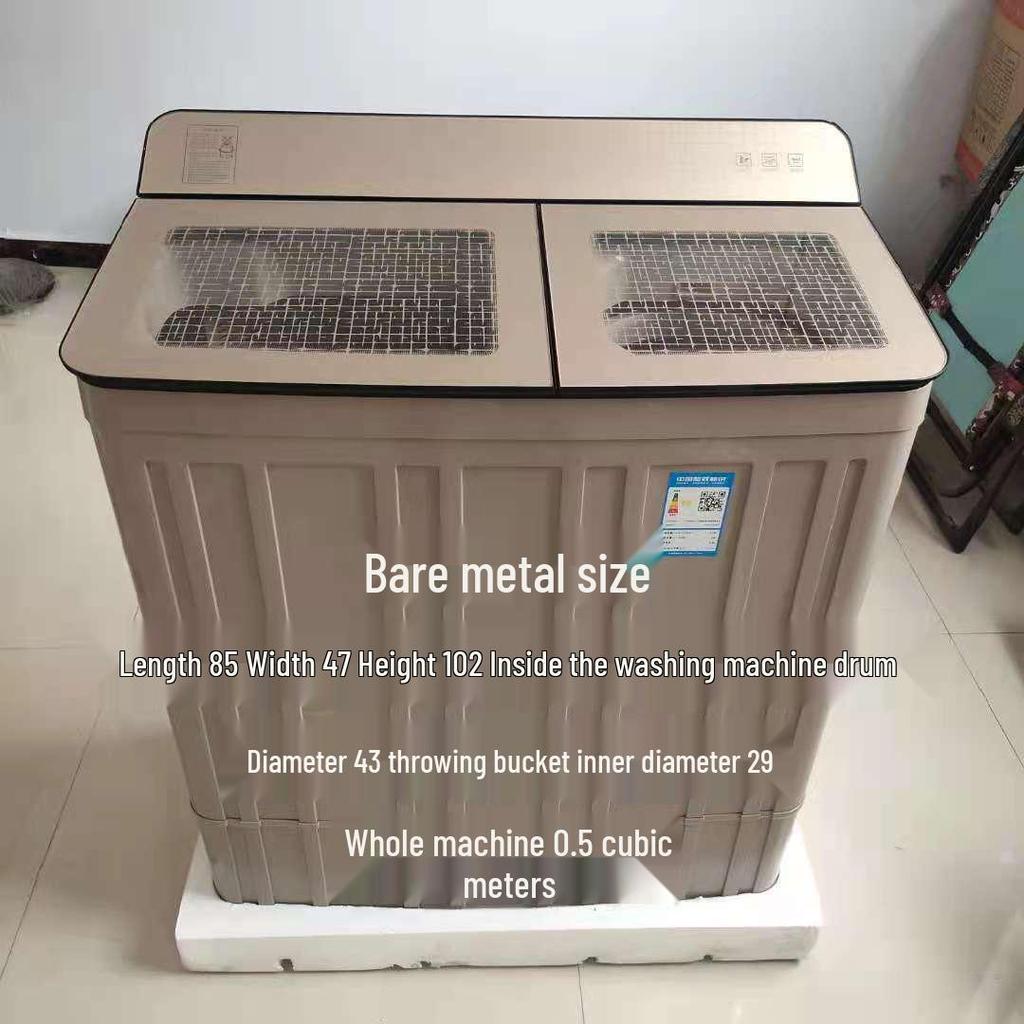 15kg Semi-Automatic Double Steel Washing Machine for Large Households