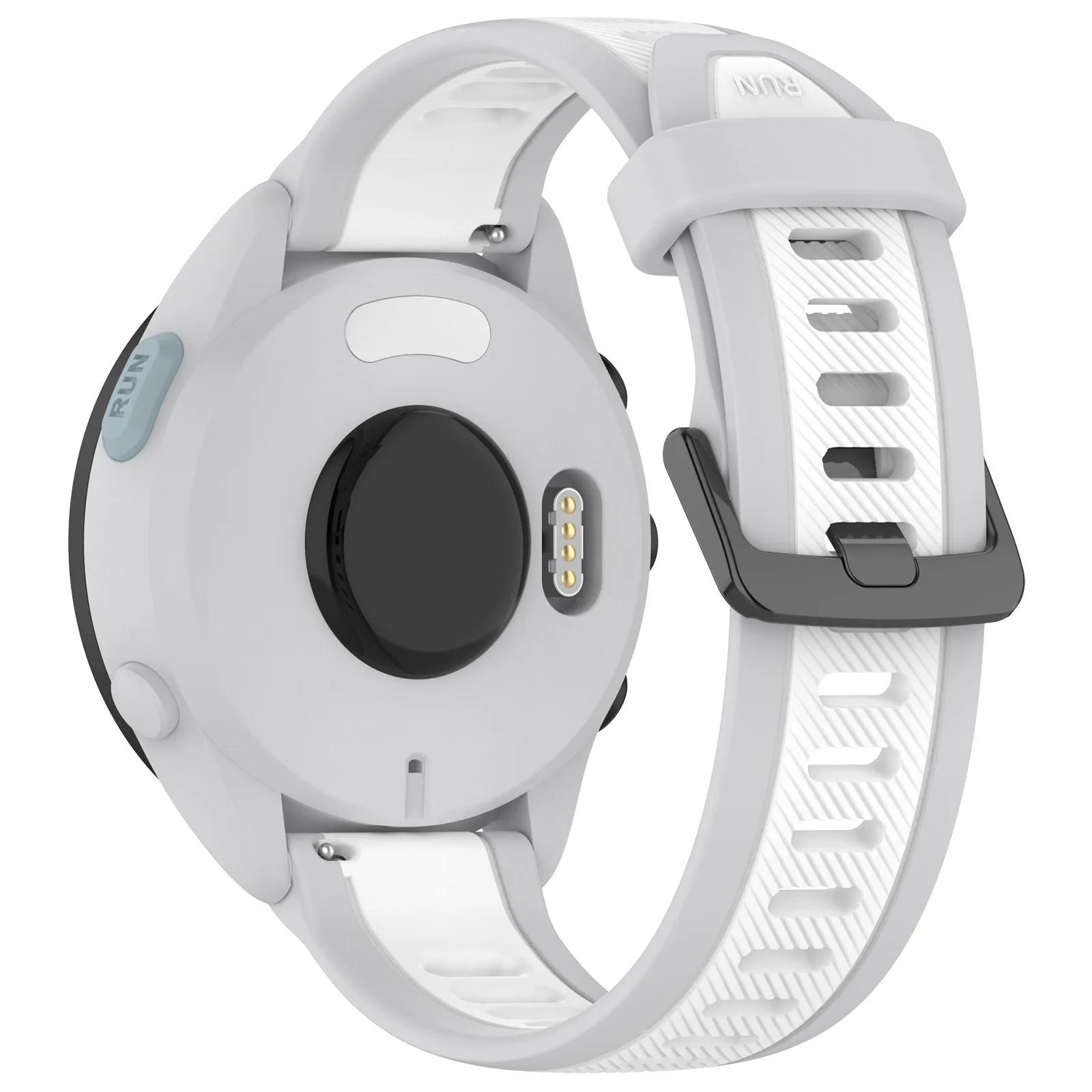 

18/20/22mm Silicone Strap for Garmin Forerunner 570 970 165 55 265 965/Active 6-5 Soft Breathable Band For Garmin Venu 4/3 Band Garmin Venu 4 45mm серый белый
