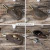 Contact's Handmade Leather Key Pouch Anti-lost Vintage Crazy Horse Leather Key Wallet With Airtag Slot Small Pouch for Keys Coin