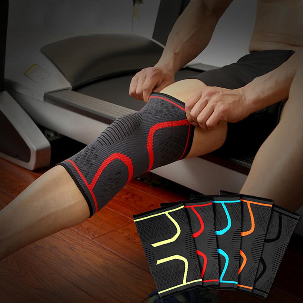 

1Pc Knee Brace Silicone Non-Slip Elastic Nylon Compression Knee Sleeve Sports Relieves Pain Meniscus Tear Arthritis Support L чорний