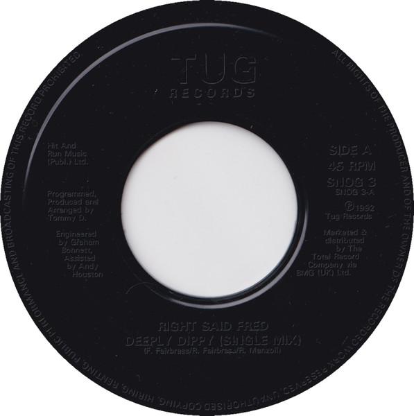 

7inch Record RIGHT SAID FRED - Deeply Dippy SNOG3 TUG Records 1992 UK Pop Used