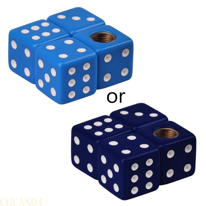 A1A2 4Pieces Dices Tire Valve Stem Caps Tire Wheel Rim-Dust Cover fits-Cars,Trucks,Bikes,Motorcycles Tyre Valve Dust Caps