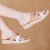 Sandals Woman Leather Casual Slippers Flip Flops Outside Flat Shoes For Women Premium Slides Low Price Natural Skin Eva 39