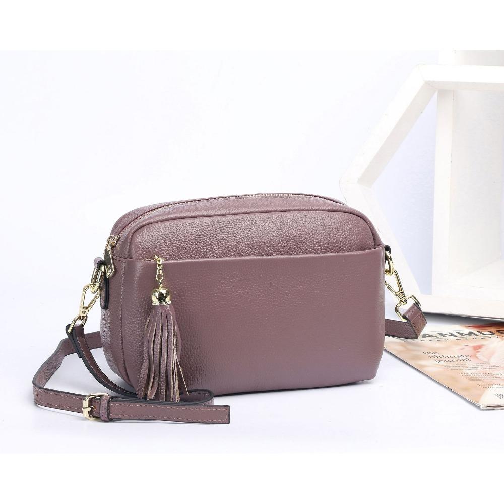 Niche Design Dámská taška Hovězí kůže Nová přes rameno Crossbody Kožená dámská čtvercová kabelka Kabelka Měkká kůže 100 Jednoduchá