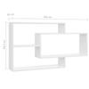 VidaXL Wall Shelves High Gloss White 104x20x58.5 Cm Particleboard