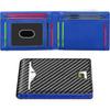 Men's RFID Blocking Carbon Fiber Bifold Wallet - Multi-Function Genuine Leather