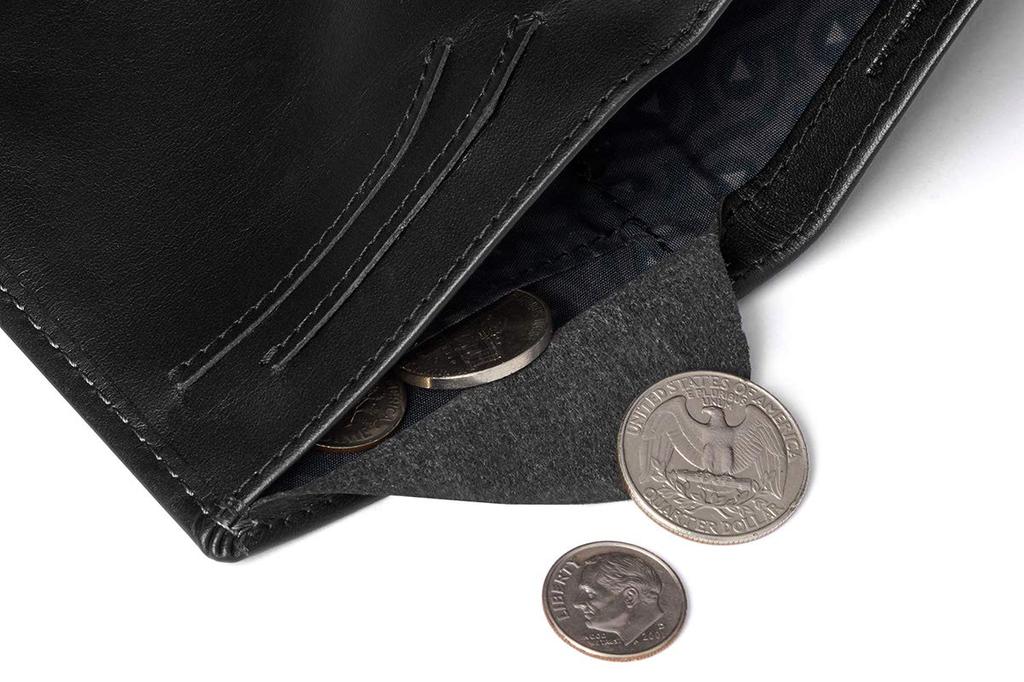 Bellroy Note Sleeve, Schlanke Ledergeldbörse mit RFID-Option (Fasst bis zu 11 Karten) - Schwarz - RFID