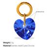 Light Luxury Colorful Heart Zircon Pendant, Colorful DIY Charm for Bracelet, Necklace & Earrings