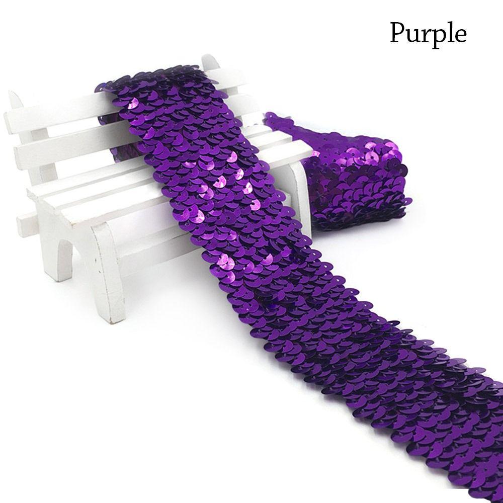 4.8cm/1M Glitter Hand Decorated Stretch Dance Costume Accessories Home Sewing Materials  Jewelry